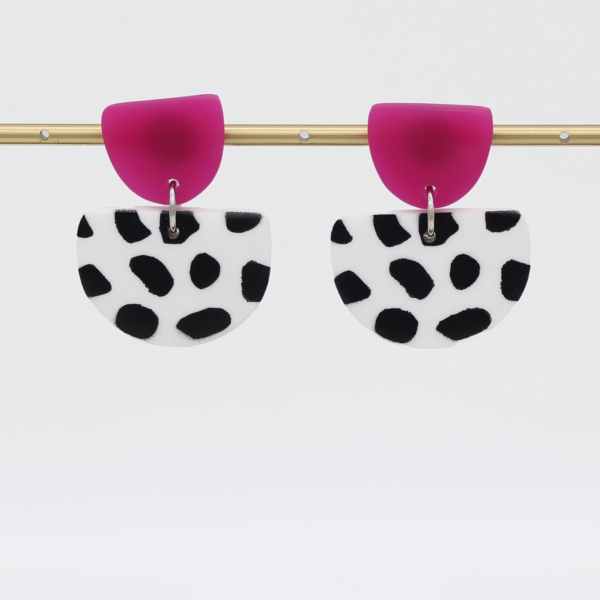 Fuchsia Cleo Dot Earrings - Sylca Designs - Chunky Jewelry