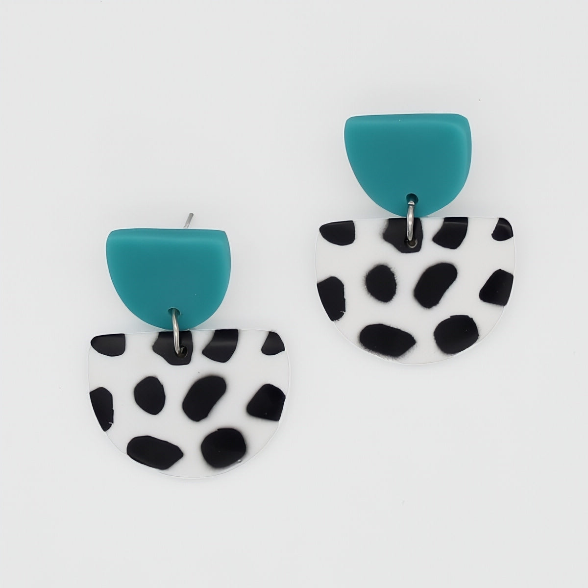 Teal Cleo Dot Earrings - Sylca Designs - Chunky Jewelry
