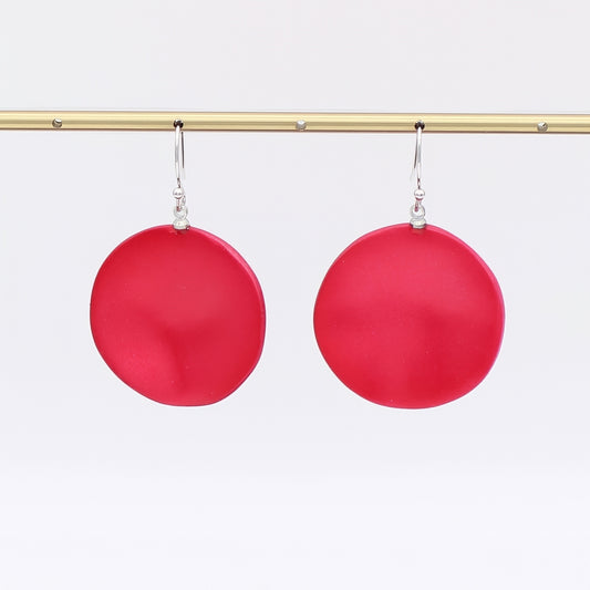 Red Opaline Drift Earring - Sylca Designs - Chunky Jewelry