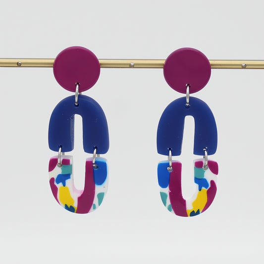 Vivid Fusion Earrings - Sylca Designs - Chunky Jewelry