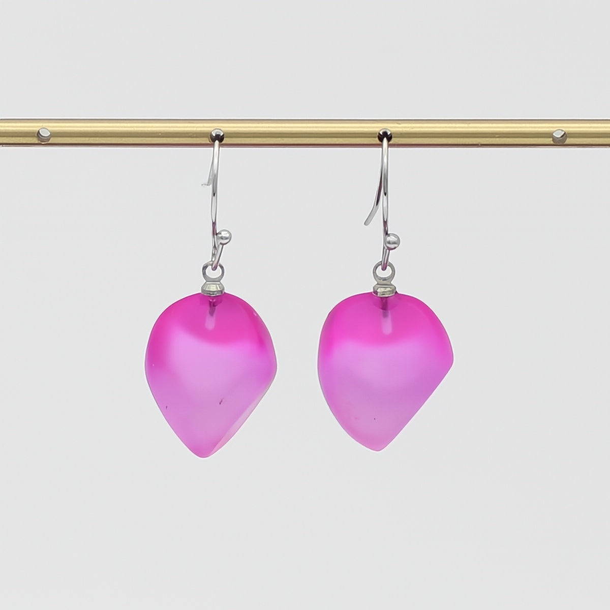 Fuchsia Gem Drop Earring - Sylca Designs - Chunky Jewelry