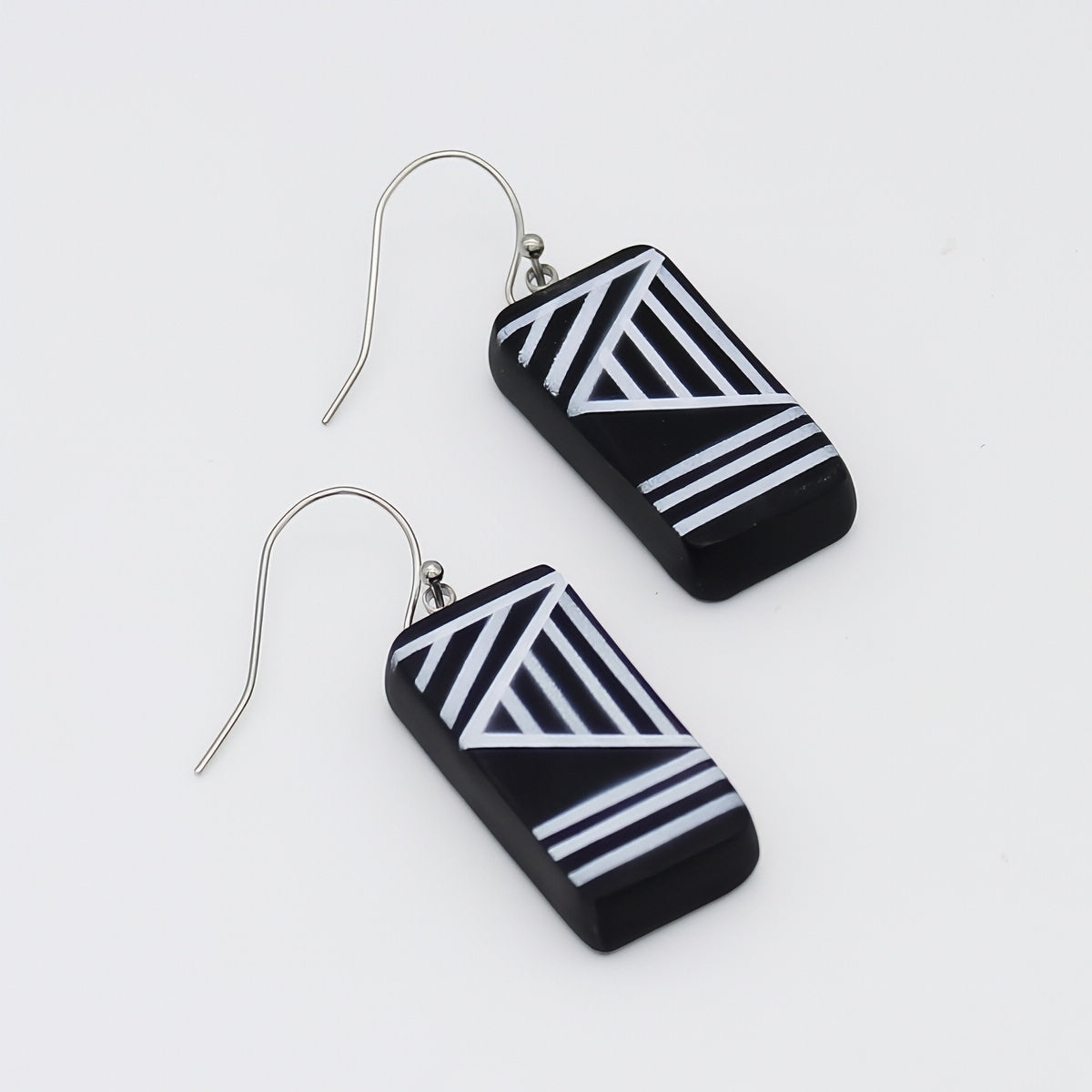 Black Geometric Vesperra Earring - Sylca Designs - Chunky Jewelry
