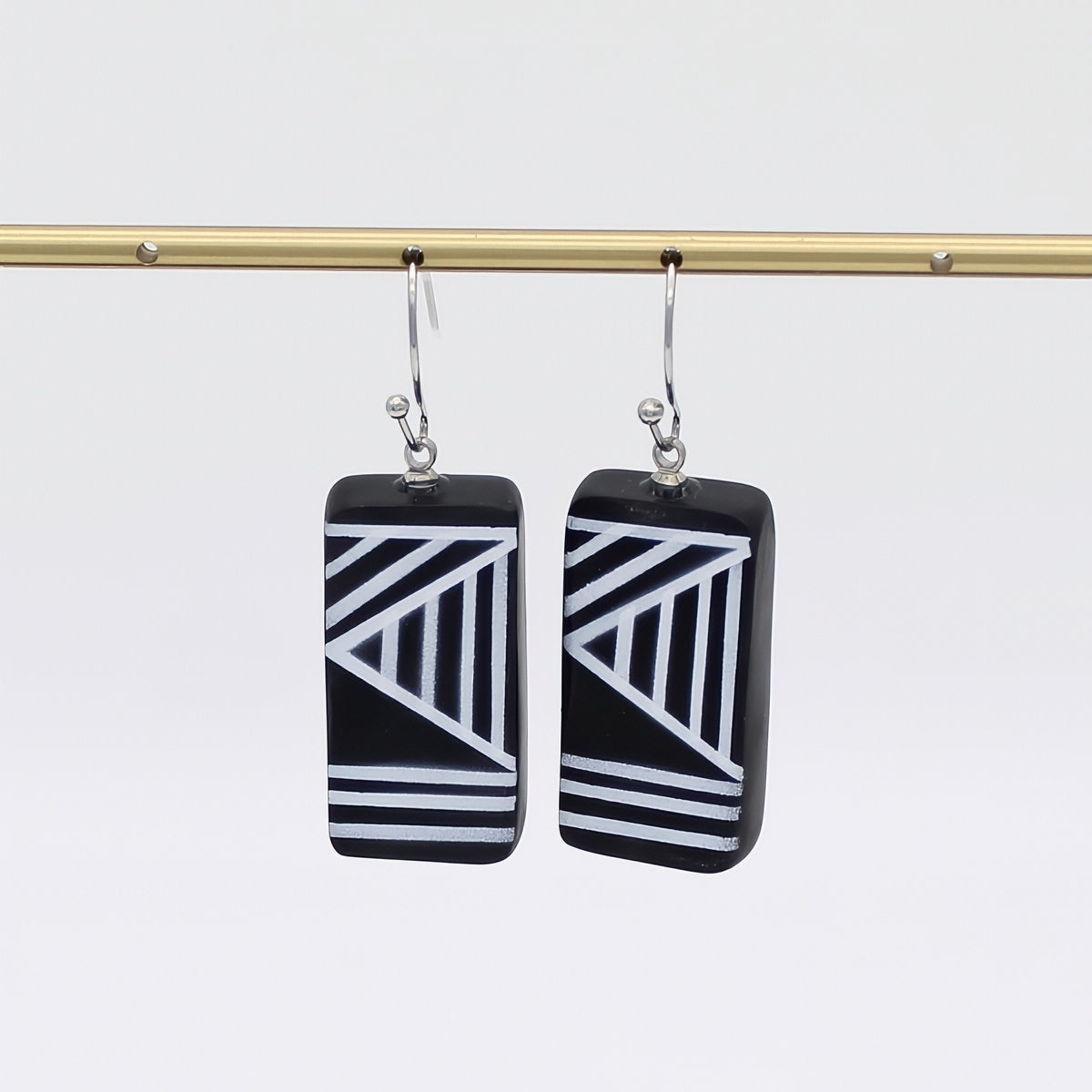Black Geometric Vesperra Earring - Sylca Designs - Chunky Jewelry