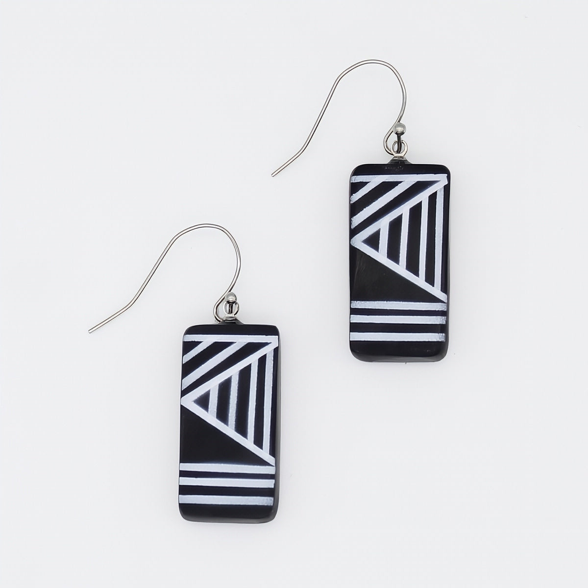 Black Geometric Vesperra Earring - Sylca Designs - Chunky Jewelry