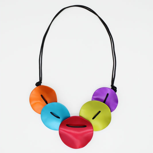 Multi Color Opaline Drift Necklace - Sylca Designs - Chunky Jewelry
