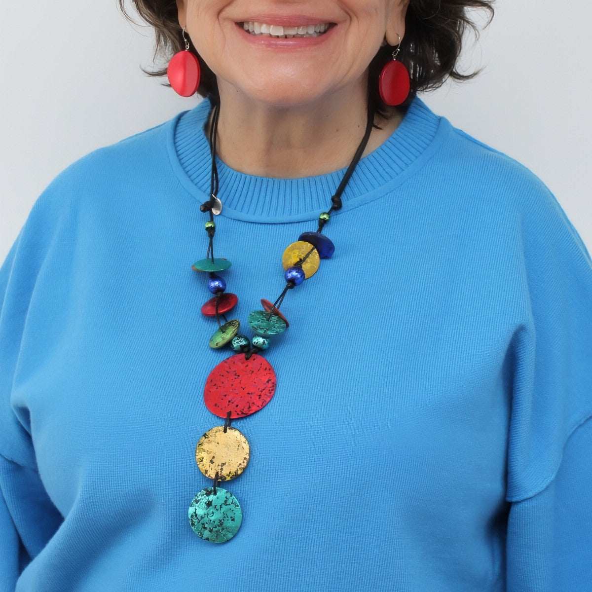 Coastal Radiance Multi Color Necklace - Sylca Designs - Chunky Jewelry
