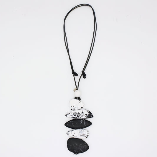 StoneStack Statement Pendant Necklace - Sylca Designs - Chunky Jewelry