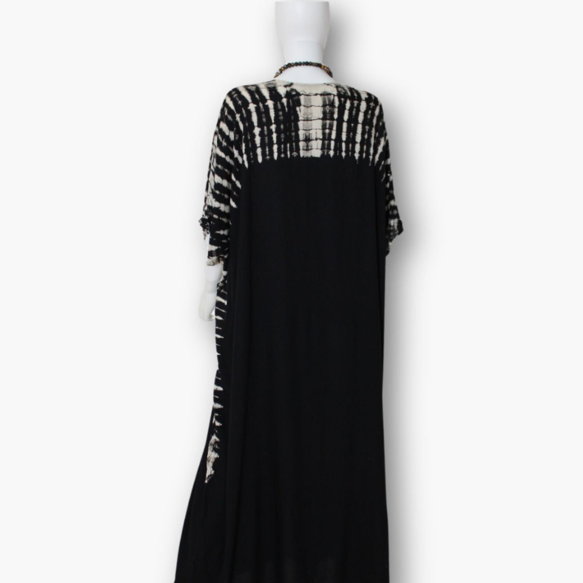 Black Caftan With Gold Polka Dot Accents - Sylca Designs - Chunky Jewelry