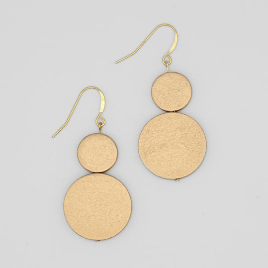 Gold Double Bead Sarah Earrings