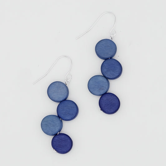 Blue Ombre Eva Dangle Earrings - Sylca Designs - Chunky Jewelry