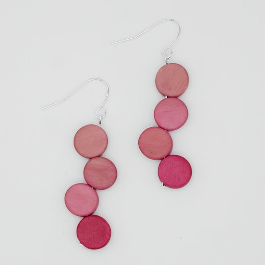 Pink Ombre Eva Dangle Earrings - Sylca Designs - Chunky Jewelry