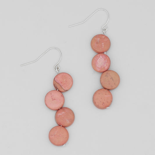 Pink Eva Dangle Earrings - Sylca Designs - Chunky Jewelry