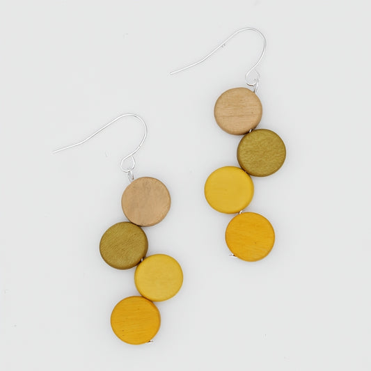 Yellow Ombre Eva Dangle Earrings - Sylca Designs - Chunky Jewelry