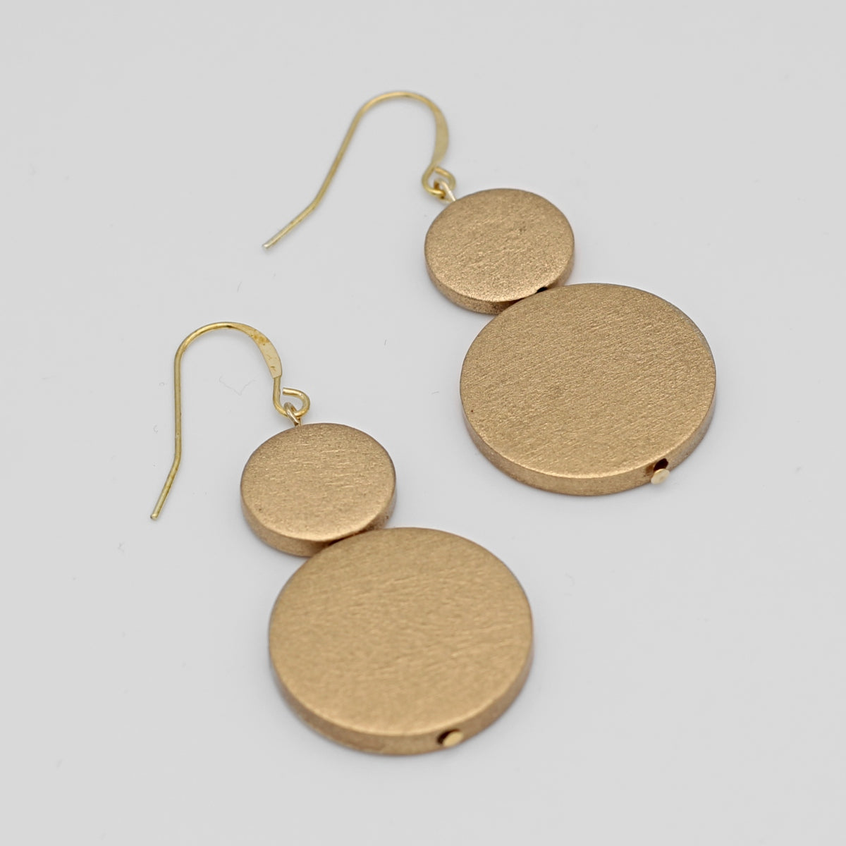 Gold Double Bead Sarah Earrings - Sylca Designs - Chunky Jewelry