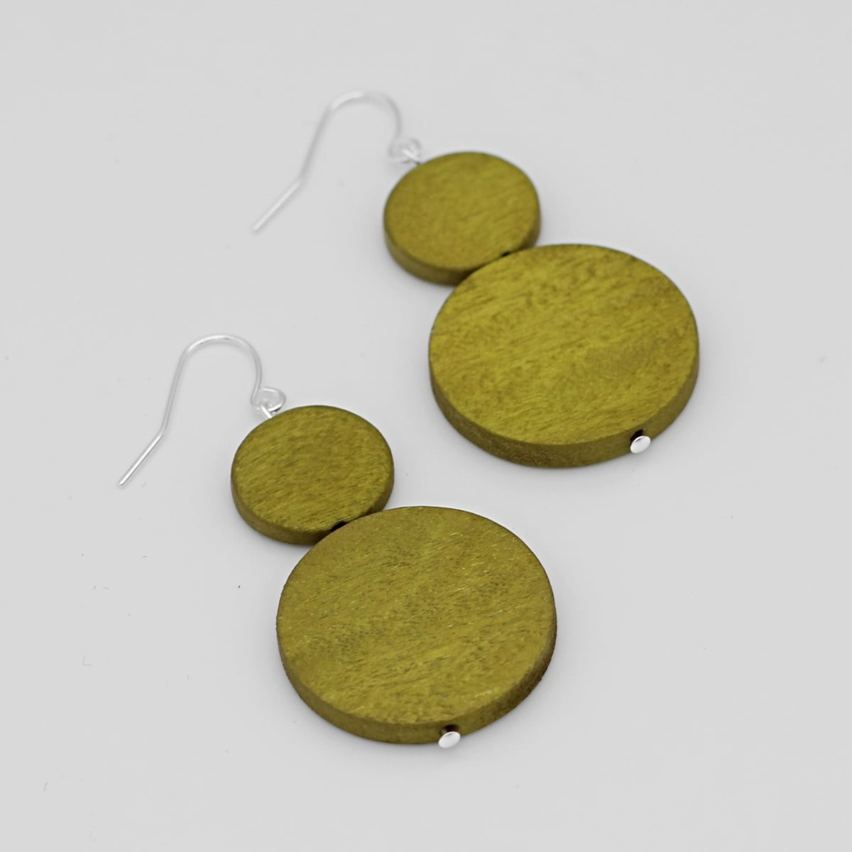Double Bead Sarah Earrings Lime