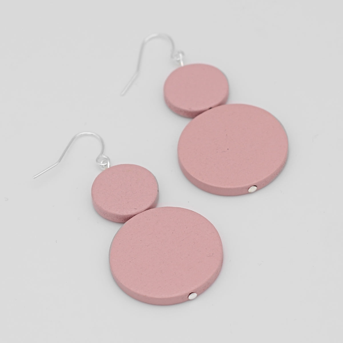 Pink Double Bead Sarah Earrings
