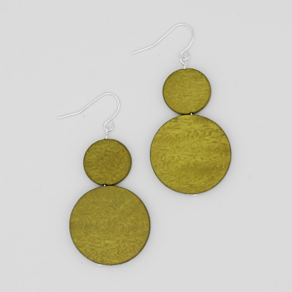 Double Bead Sarah Earrings Lime
