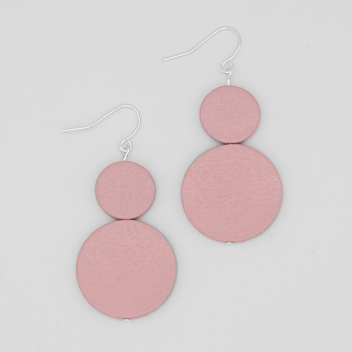 Pink Double Bead Sarah Earrings