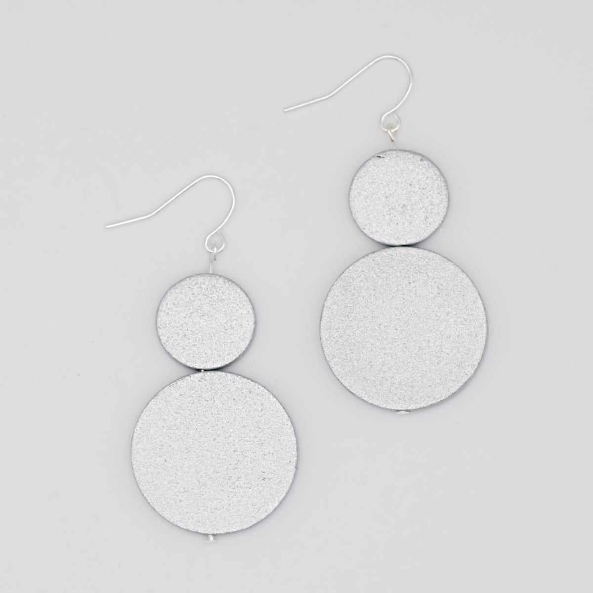 Silver Double Bead Sarah Earrings