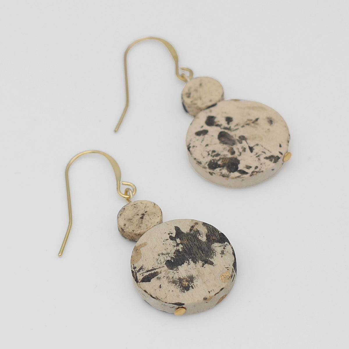 Tan Speckled Calla Earring - Sylca Designs - Chunky Jewelry
