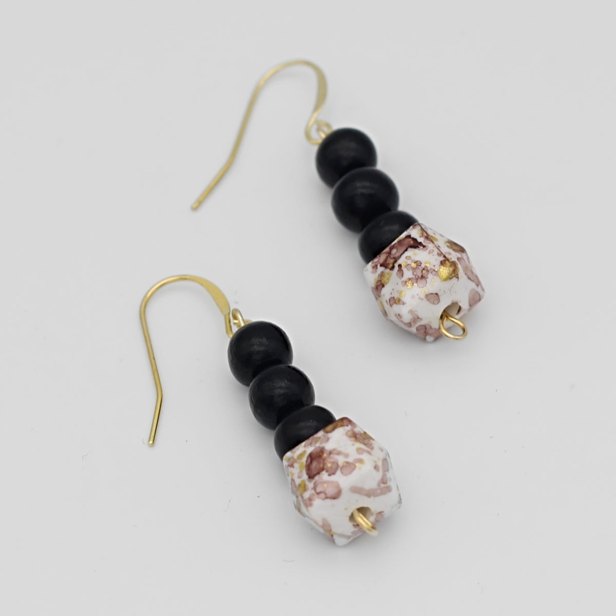 Black and Gold Dottie Earrings