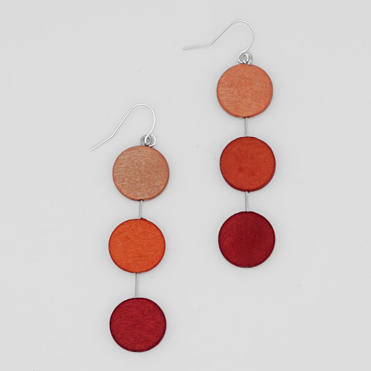 orange dangle earrings