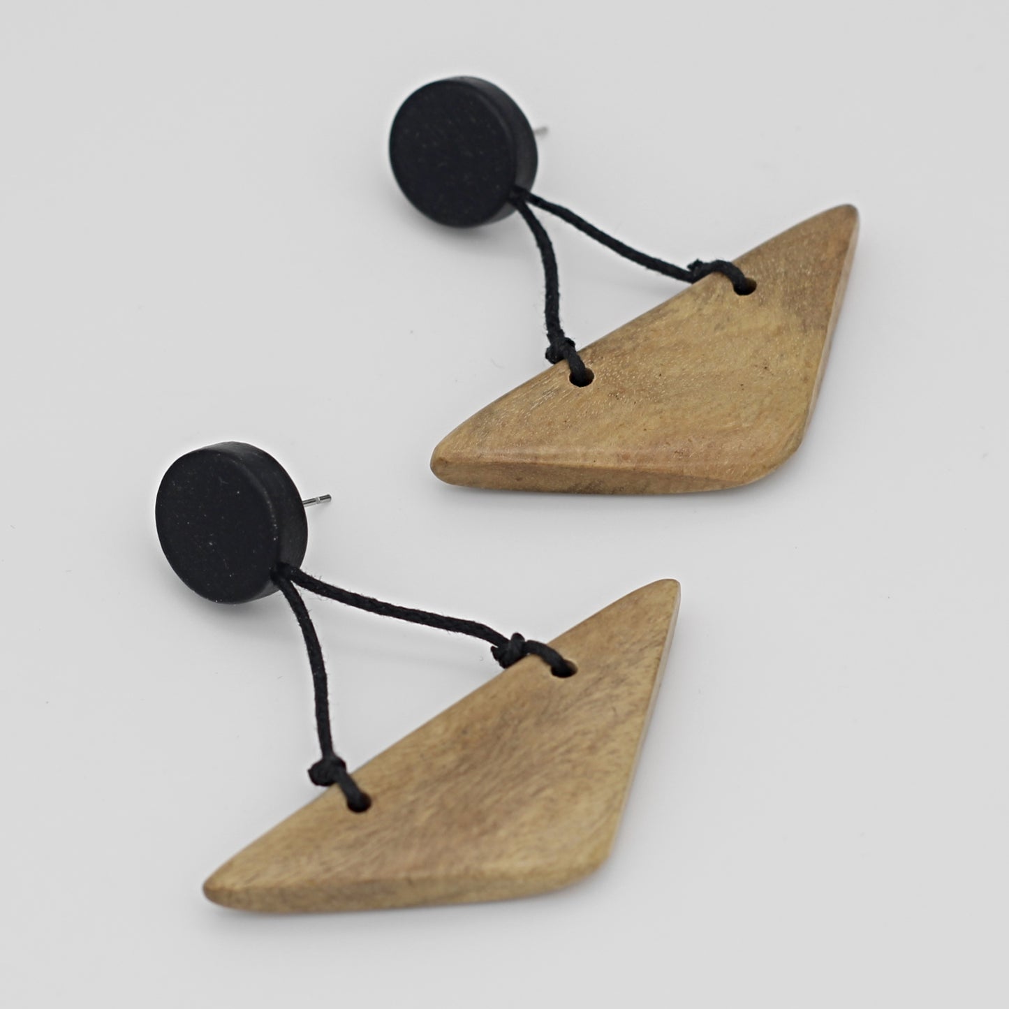Natural Triangle Dangle Earrings