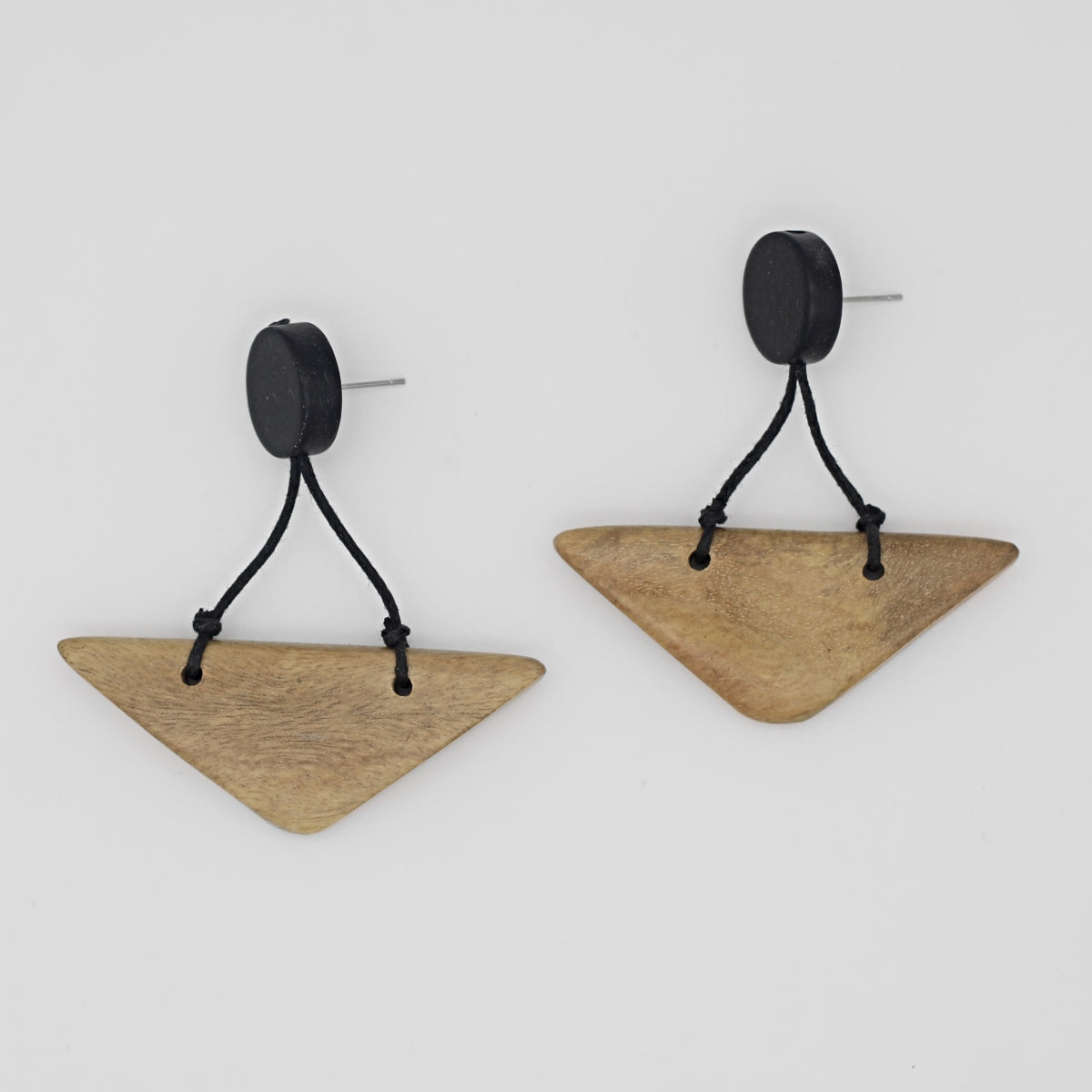 Natural Triangle Dangle Earrings