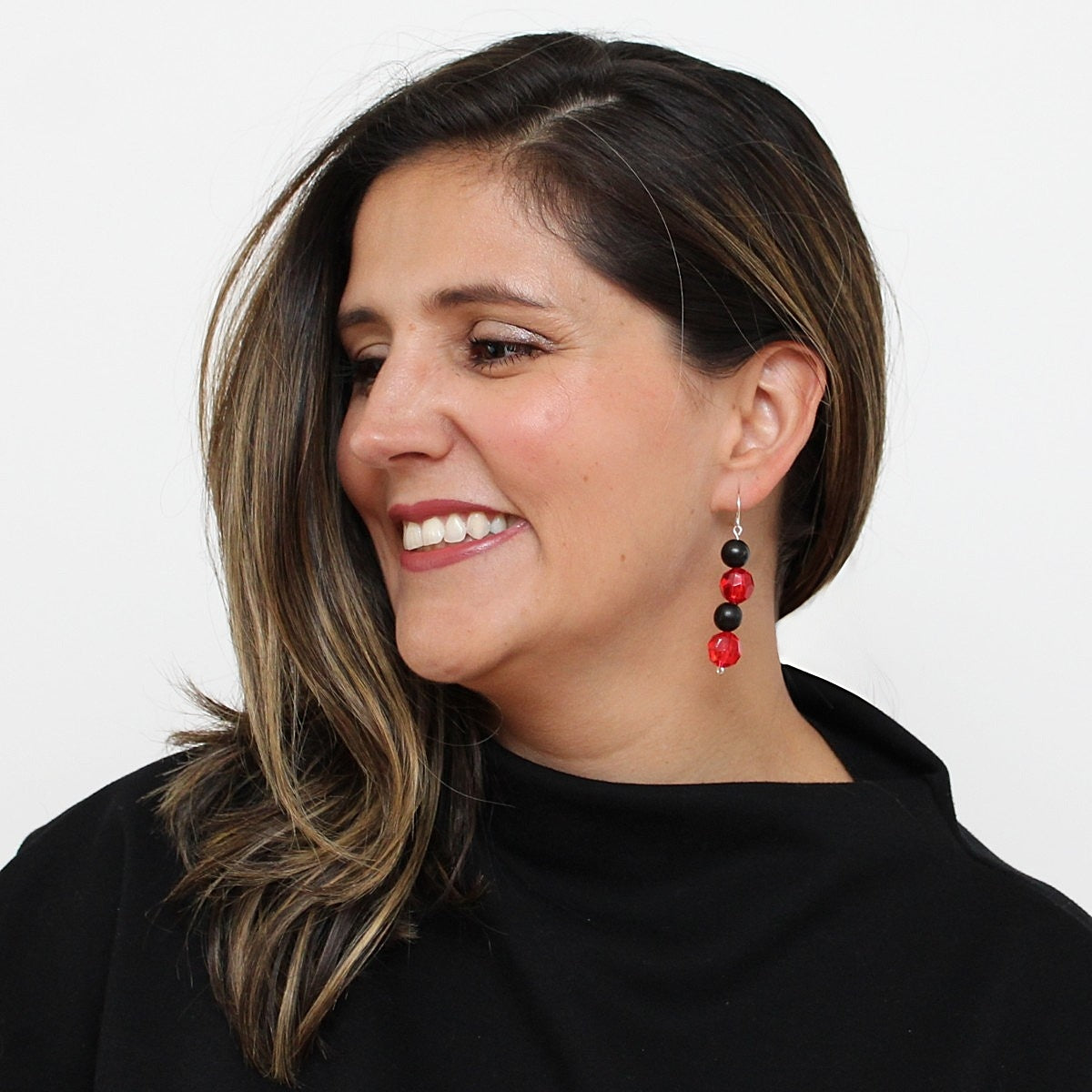 Red Makenna Dangle Earring