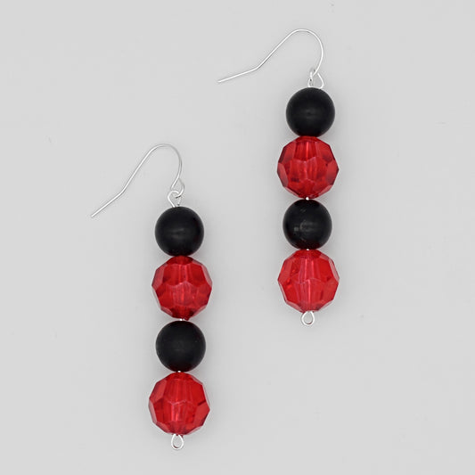 Red Makenna Dangle Earring