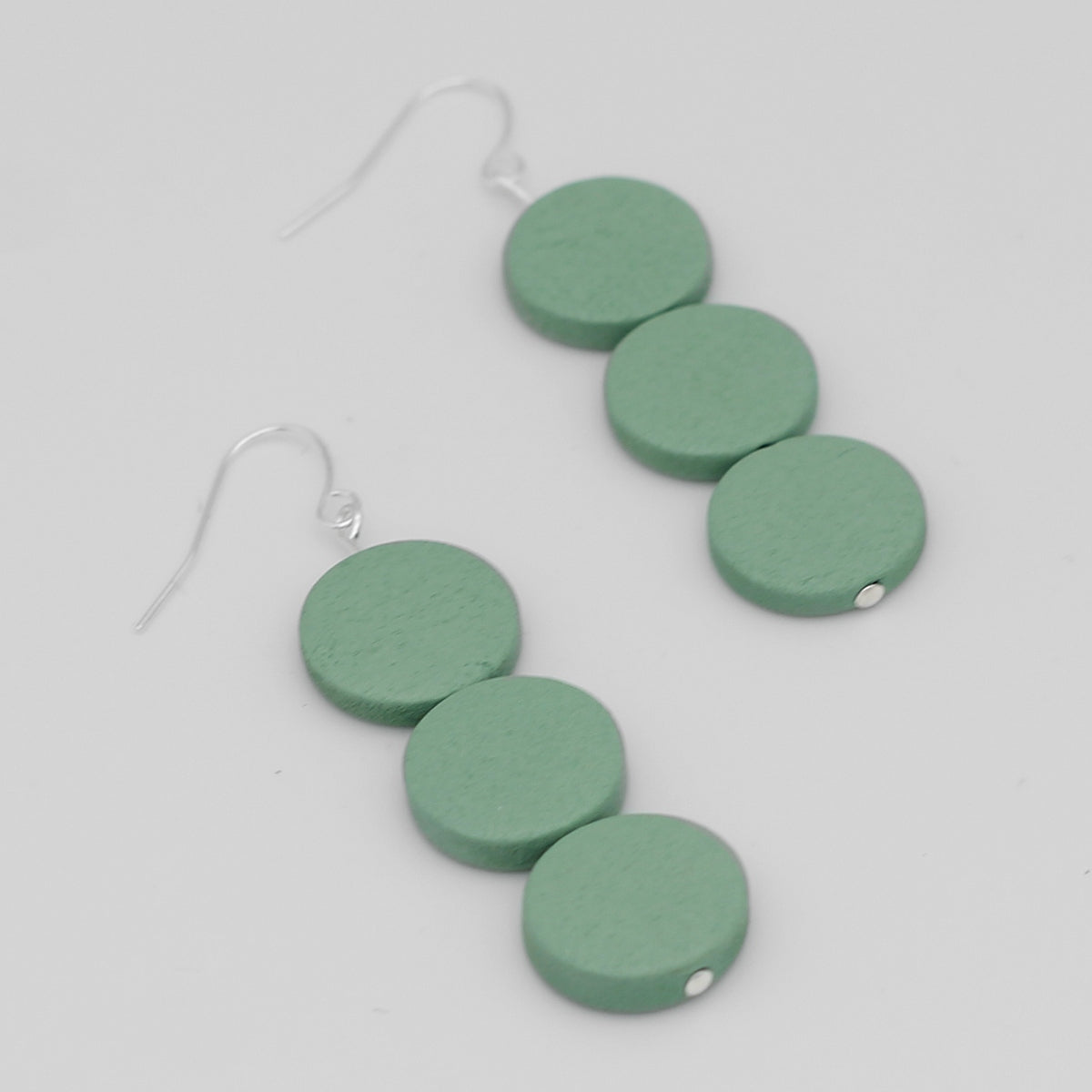 Mint Triple Bead Kira Earring