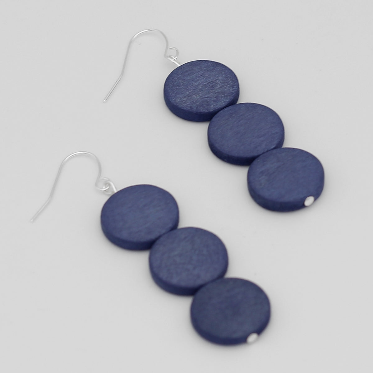 Periwinkle Triple Bead Kira Earring