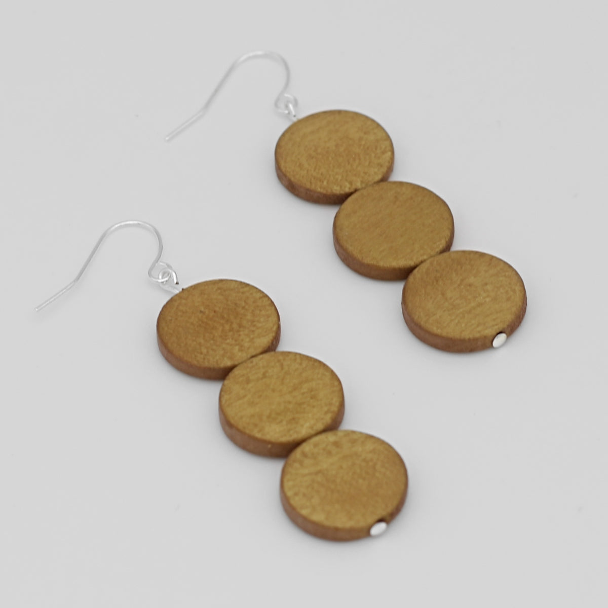 Mustard Triple Bead Kira Earring