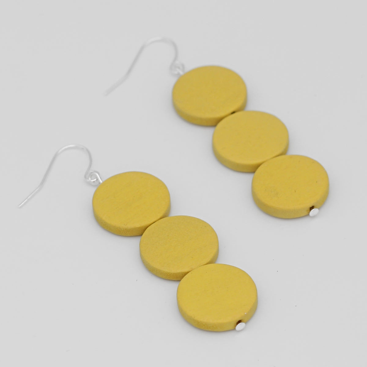 Yellow Triple Bead Kira Earring
