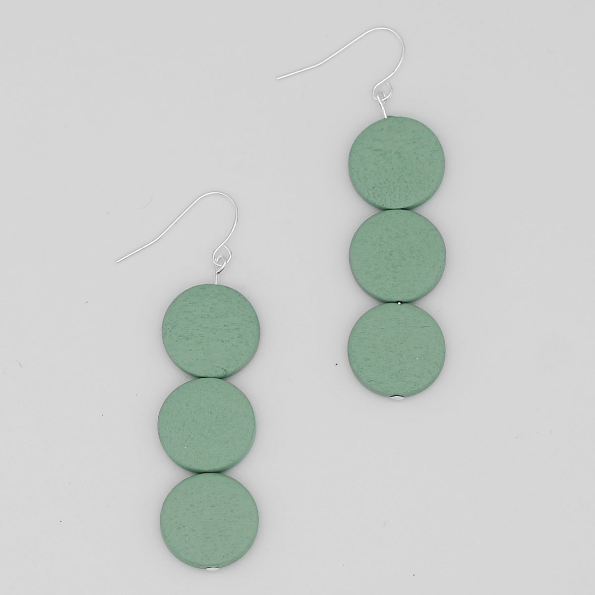 Mint Triple Bead Kira Earring