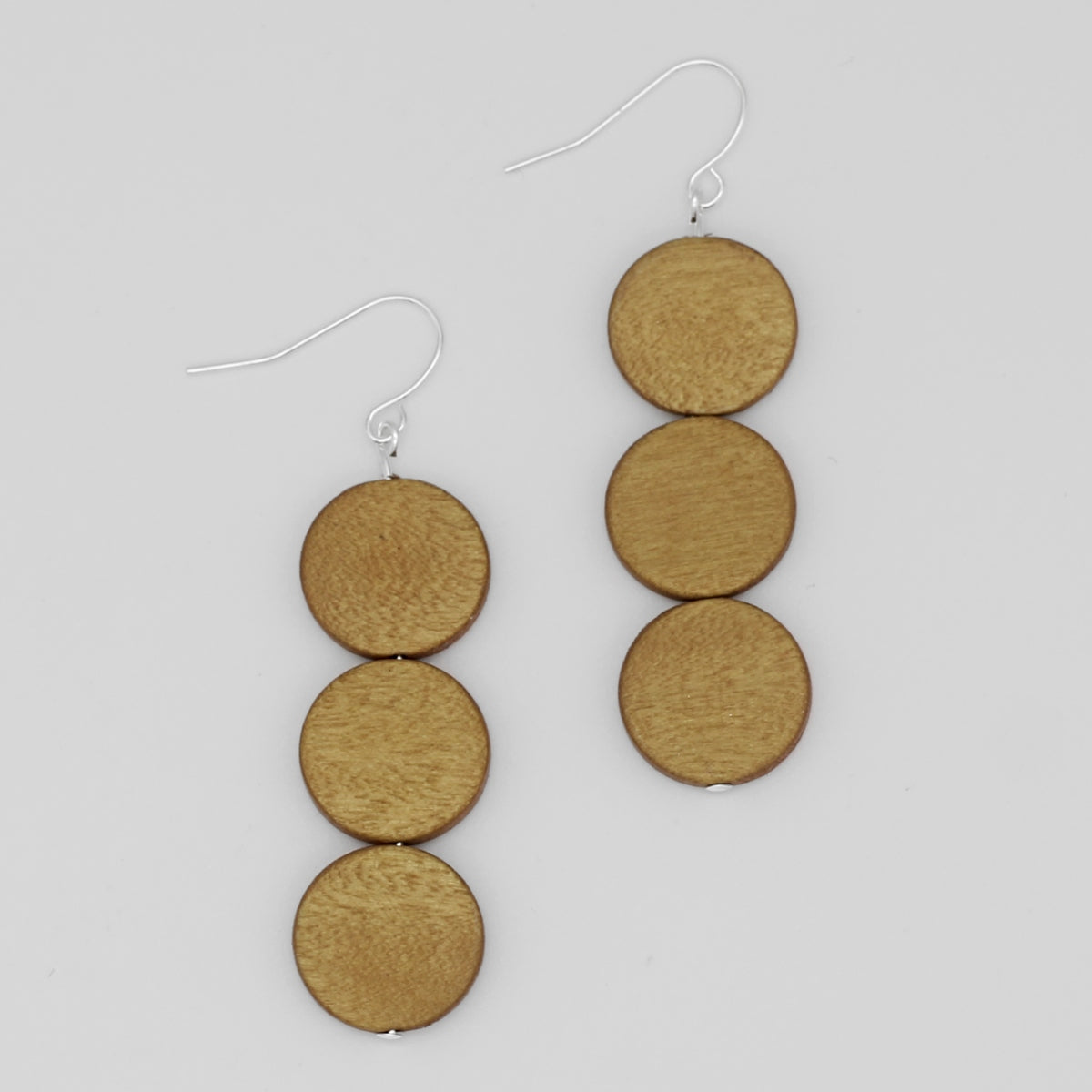 Mustard Triple Bead Kira Earring