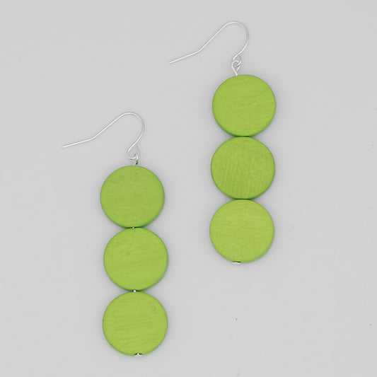 Neon Triple Bead Kira Earring