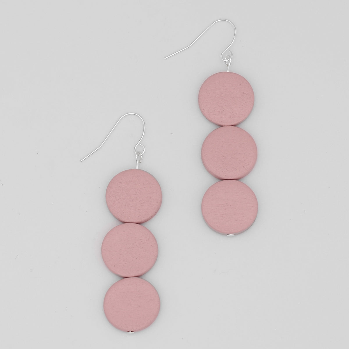 Pink Triple Bead Kira Earring