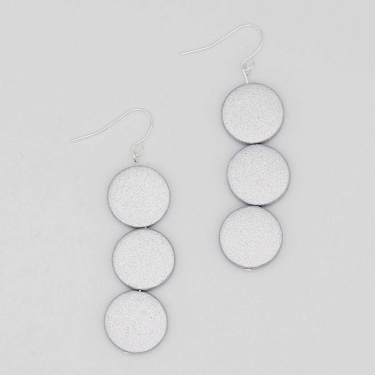 Silver Triple Bead Kira Earring