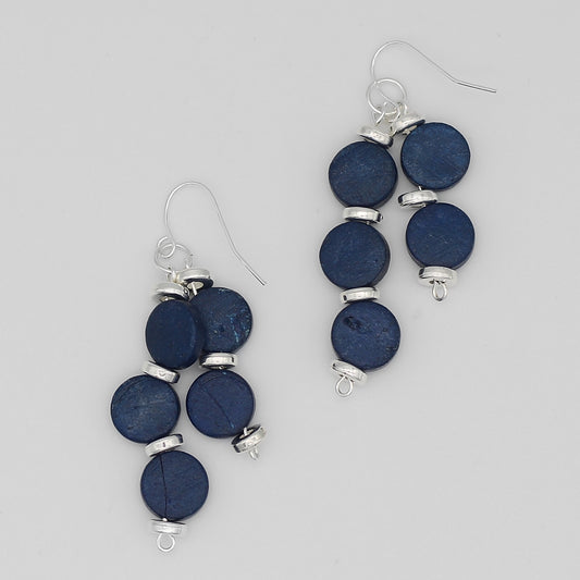 Blue Nicole Dangle Earring - Sylca Designs - Chunky Jewelry
