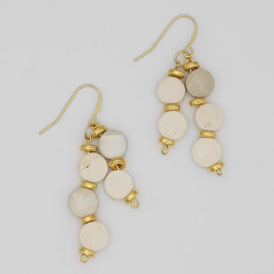 Ivory Nicole Dangle Earring - Sylca Designs - Chunky Jewelry