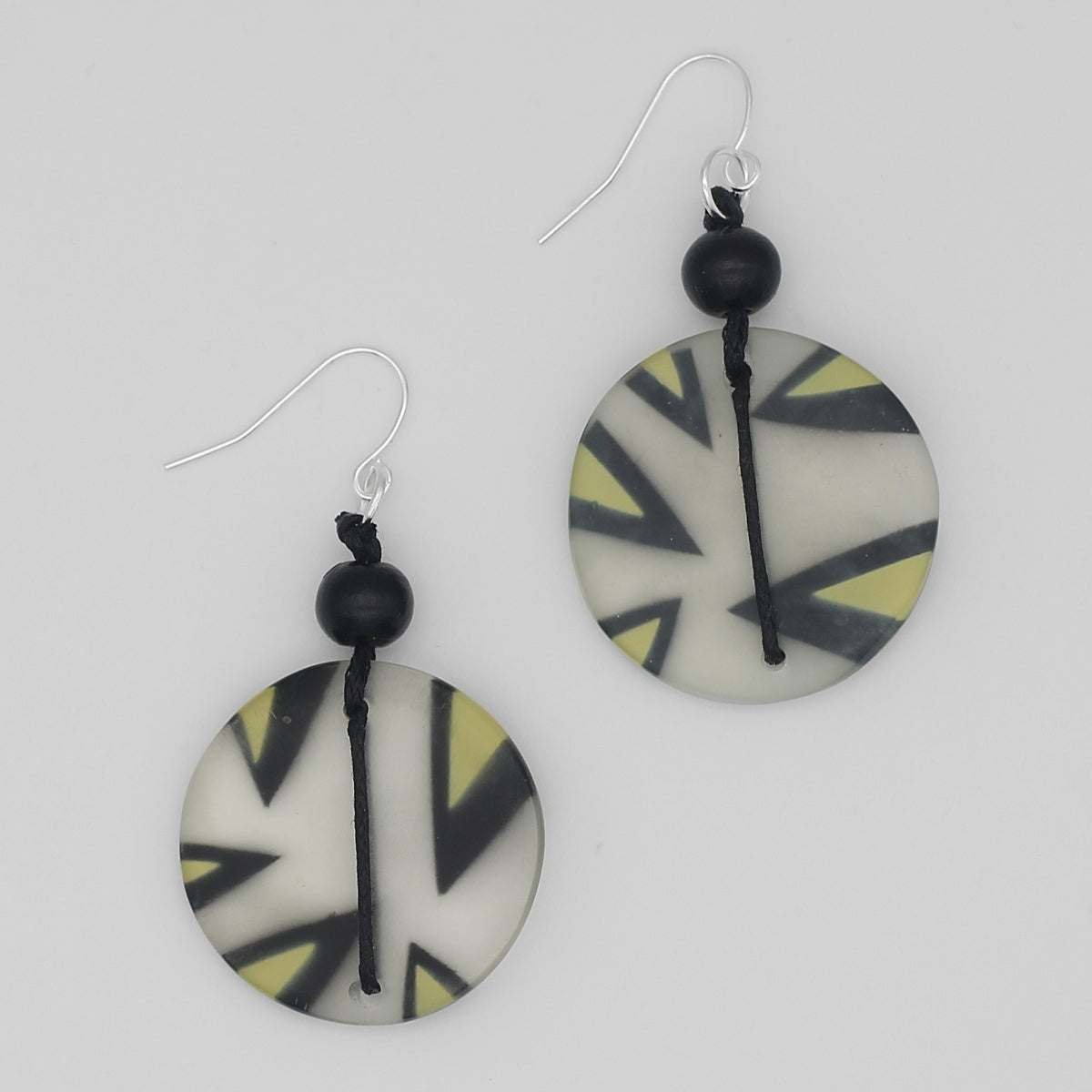 Yellow Retro Resin Statement Earrings - Sylca Designs - Chunky Jewelry