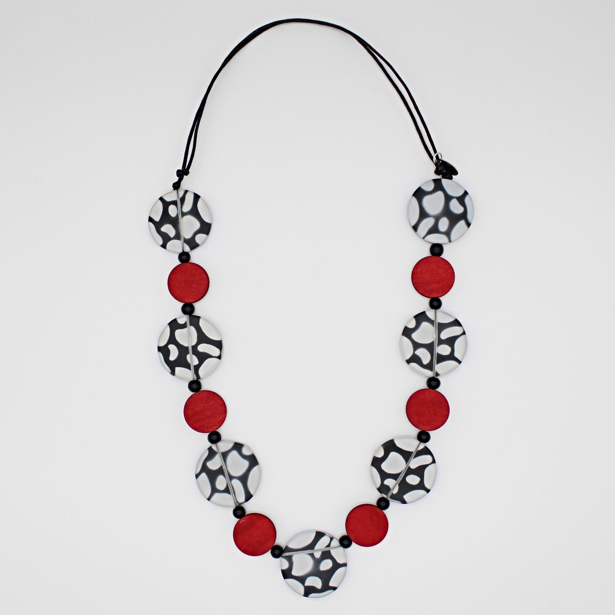 Red Mixed Media Necklace