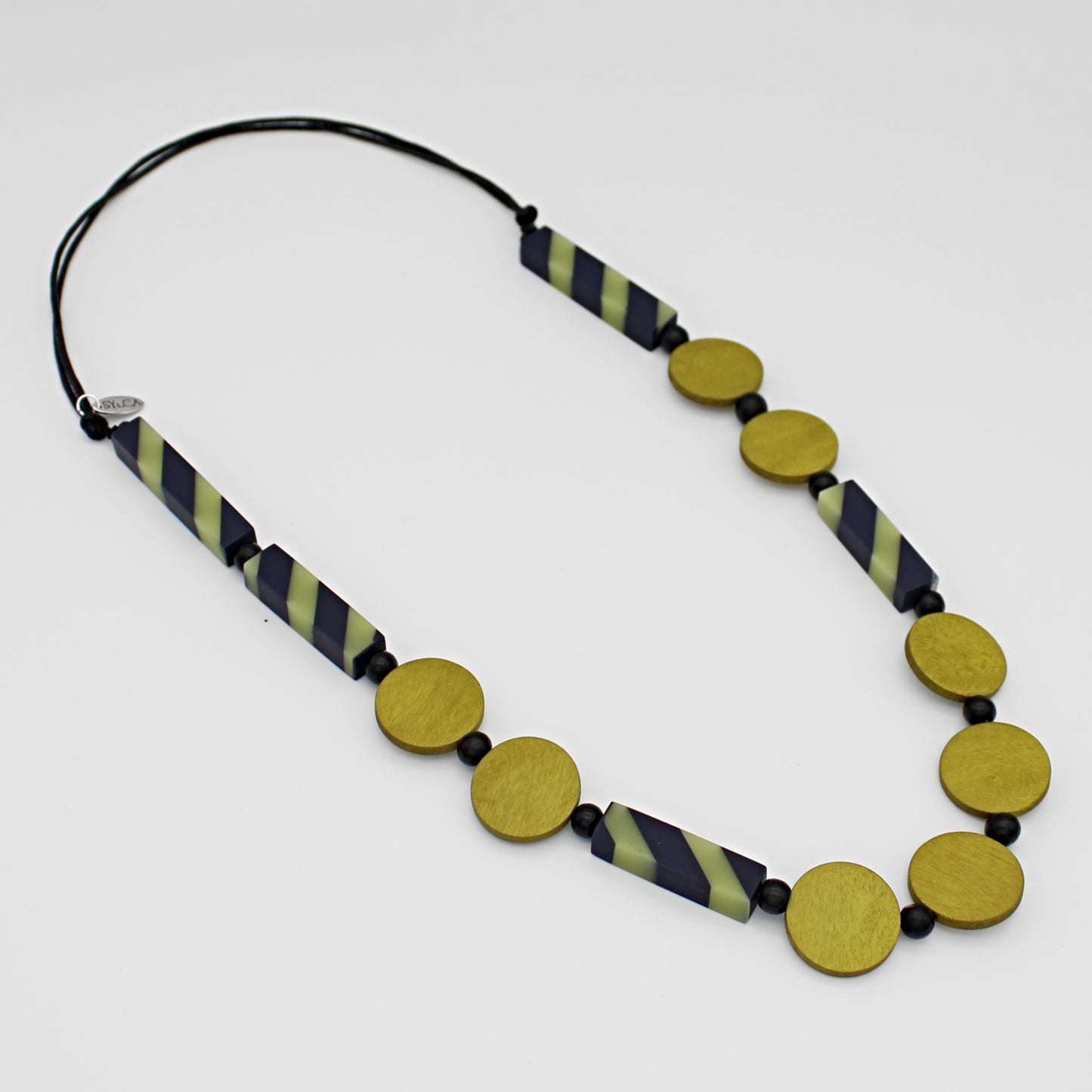 Lime and Navy Maya Necklace