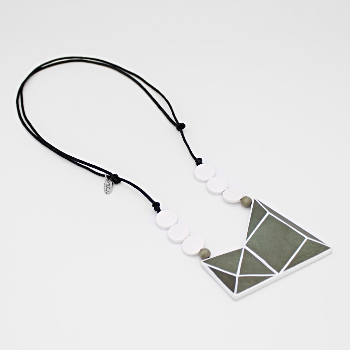 Gray Geometric Raya Necklace