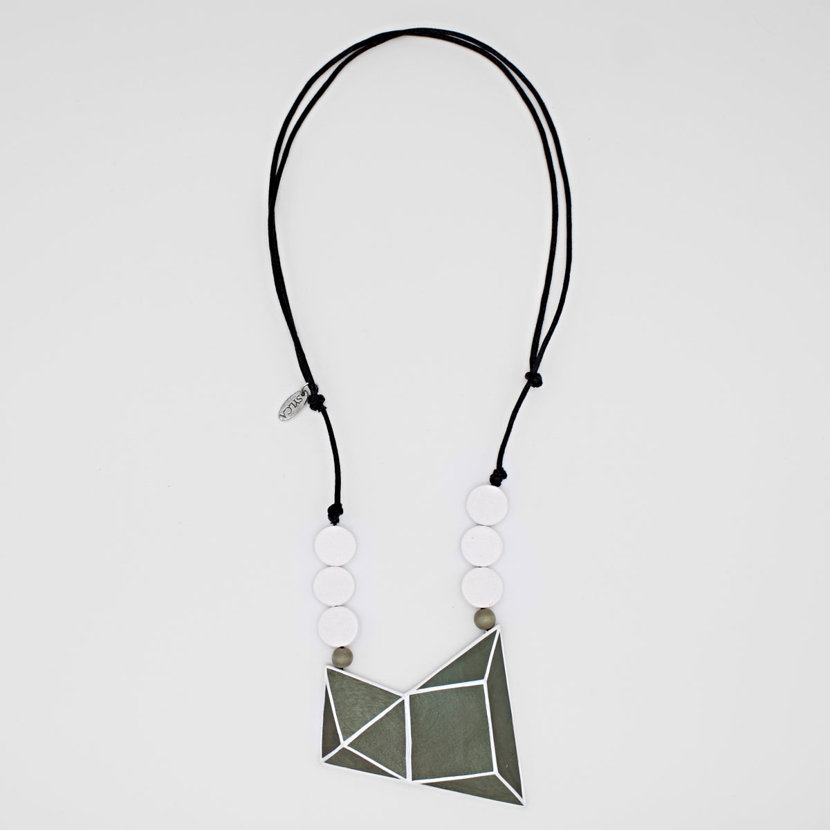 Gray Geometric Raya Necklace