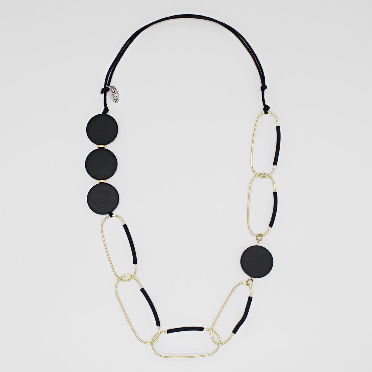Black Multi Link Necklace