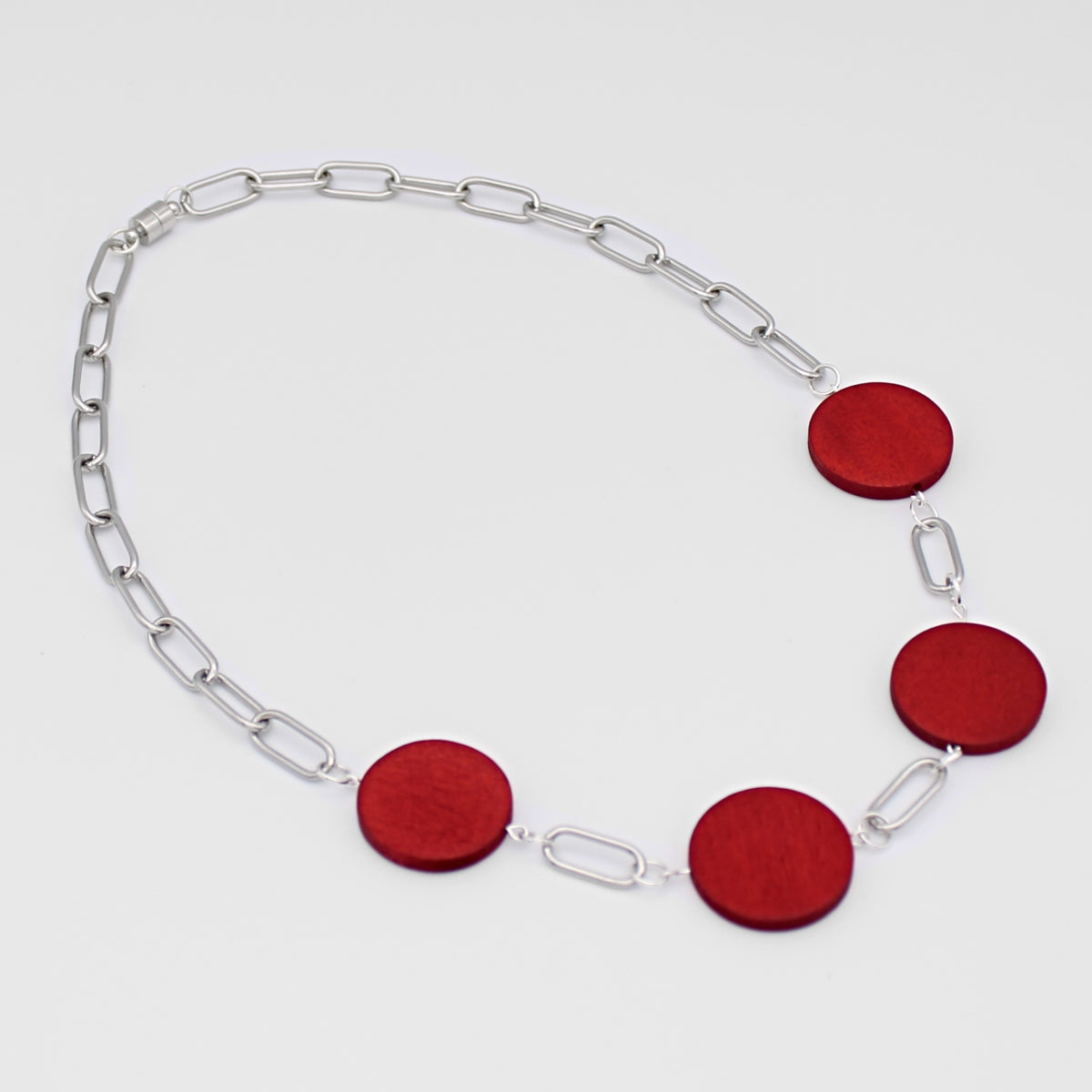 Red Chain Link Carina Necklace