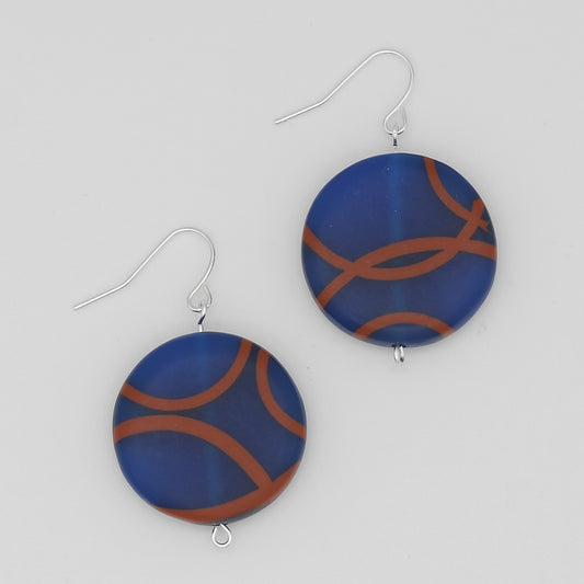 Blue Cynthia Earring - Sylca Designs - Chunky Jewelry