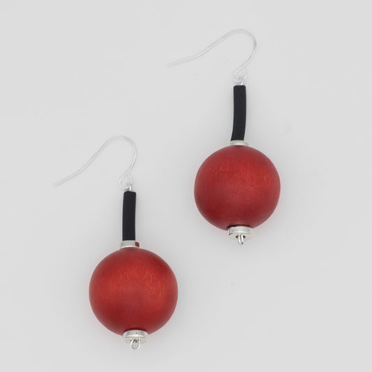 Orange Ball Drop Earring - Sylca Designs - Chunky Jewelry